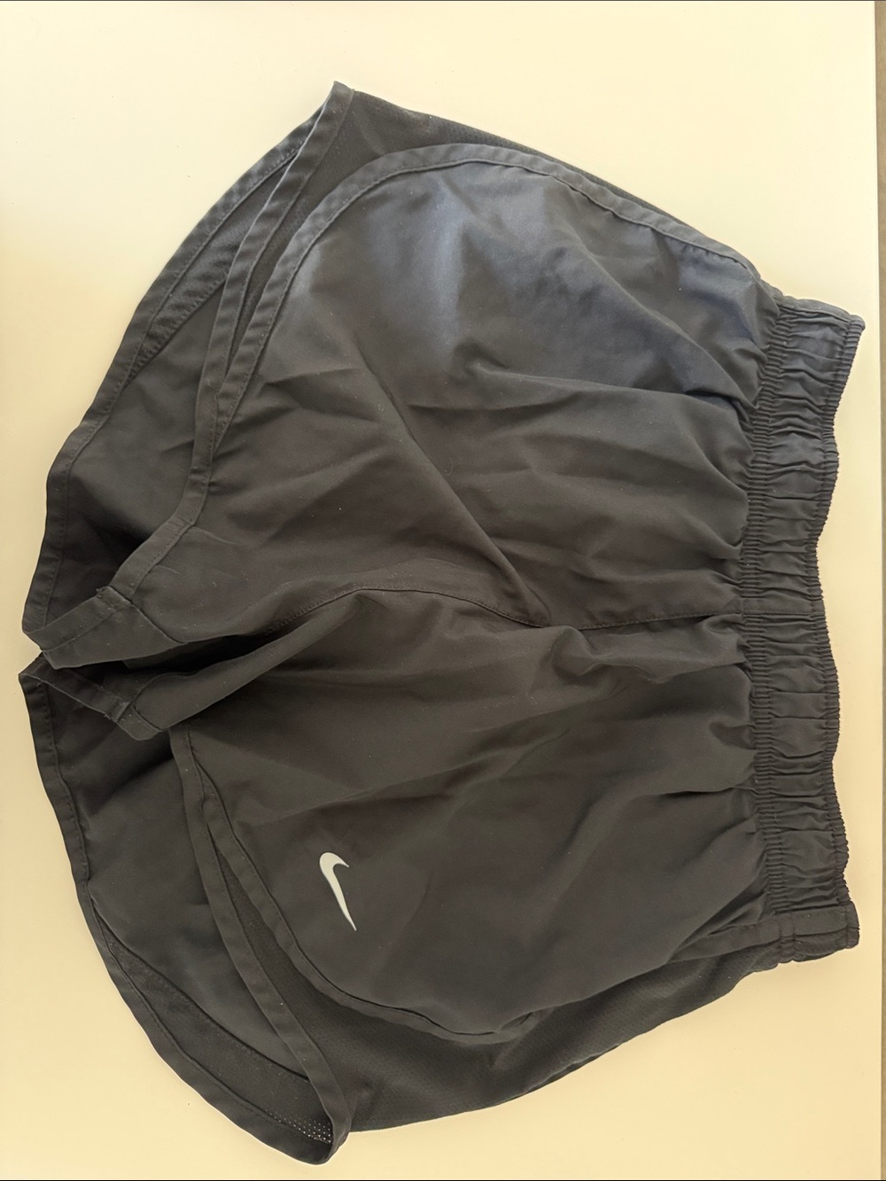 Nike Black Athletic Running Shorts with Reflective Swoosh